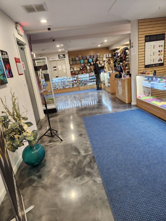 Interior of Bacco Farms dispensary in Flint, MI